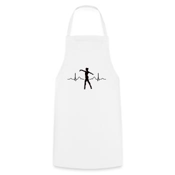 Ballett Tänzer Herzschlag Ekg Ballerina - Kochschürze - Weiß - Vorne - AI Model Male 185 dark (185cm)