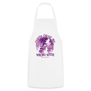 Cancer Witch Plum Honor soignant Cancer - Tablier de cuisine - blanc - Devant - AI Model Male 185 dark (185cm)
