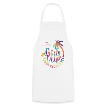 Girl Weekend Girls Trip Beach Vibes 2024 - Cooking Apron - white - Front - AI Model Male 185 dark (185cm)