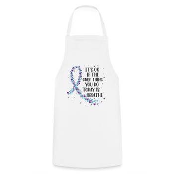 Suicide Prevention Awareness - Cooking Apron - white - Front - AI Model Male 185 dark (185cm)