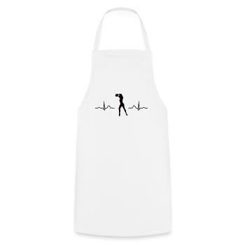 Gymnaste avec gymnastique rythmique avec ballon - Tablier de cuisine - blanc - Devant - AI Model Male 185 dark (185cm)