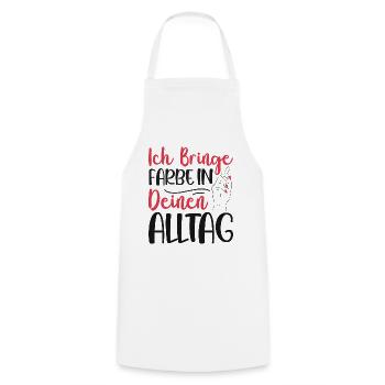 J’amène le peintre peintre papa vernisher - Tablier de cuisine - blanc - Devant - AI Model Male 185 dark (185cm)