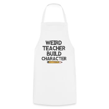 Weird Teachers Funny School Teachers - Cooking Apron - white - Front - AI Model Male 185 dark (185cm)