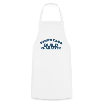 Pères étranges Forme Caractère Père drôle - Tablier de cuisine - blanc - Devant - AI Model Male 185 dark (185cm)