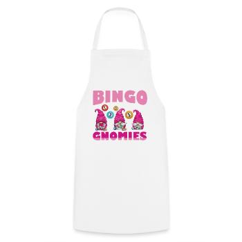 Bingo Gnomies Women Men Funny Bingo - Kochschürze - Weiß - Vorne - AI Model Male 185 dark (185cm)