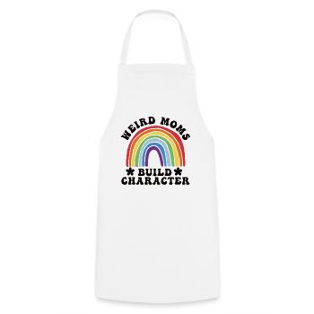 Weird Moms Build Character - Cooking Apron - white - Front - AI Model Male 185 dark (185cm)