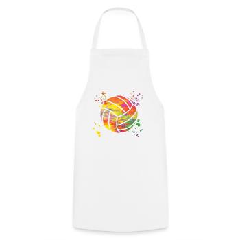 Volleyball Players Kids Beach Volleyball - Cooking Apron - white - Front - AI Model Male 185 dark (185cm)