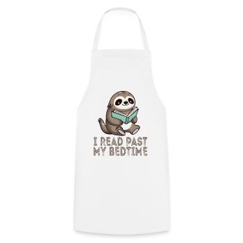 I read after bedtime read sloth - Cooking Apron - white - Front - AI Model Male 185 dark (185cm)