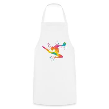Gymnastin Mit Ball Rhythmische Gymnastik - Kochschürze - Weiß - Vorne - AI Model Male 185 dark (185cm)