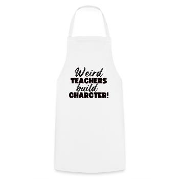 Weird Teachers Funny School Teachers - Cooking Apron - white - Front - AI Model Male 185 dark (185cm)