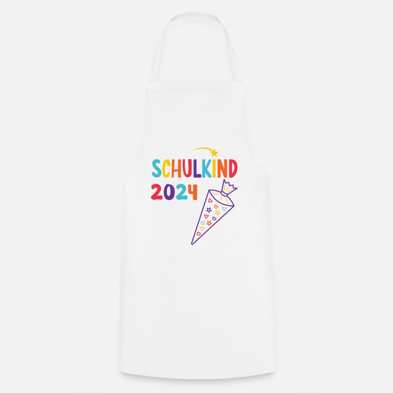 Schulanfang Einschulung Schulkind 2024 - Kochschürze - Weiß