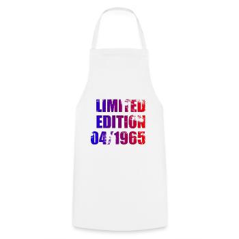 60e anniversaire Edition limitée 04/1965 - Tablier de cuisine - blanc - Devant - AI Model Male 185 dark (185cm)