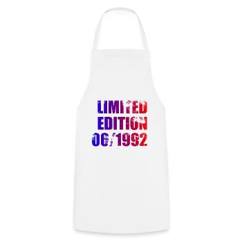 33e anniversaire Edition limitée 06/1992 - Tablier de cuisine - blanc - Devant - AI Model Male 185 dark (185cm)