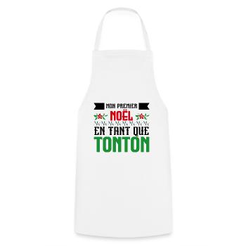 Le premier Noël en tant que tonton - Tablier de cuisine - blanc - Devant - AI Model Male 185 dark (185cm)