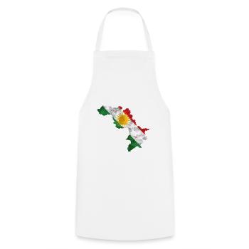 Kurdistan, drapeau kurde - Tablier de cuisine - blanc - Devant - AI Model Male 185 dark (185cm)