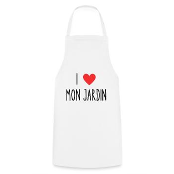 i love mon jardin - Tablier de cuisine - blanc - Devant - AI Model Male 185 dark (185cm)