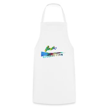 Kitesurf, surf, kitesurf, graffiti - Tablier de cuisine - blanc - Devant - AI Model Male 185 dark (185cm)