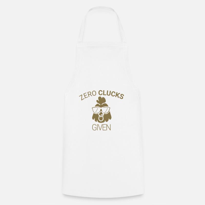 Zéro gloussement donné - Tablier de cuisine - blanc