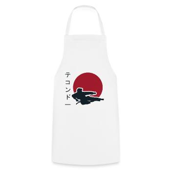Taekwondo Kampfkunst. Taekwondo Geschenk. Japan - Kochschürze - Weiß - Vorne - AI Model Male 185 dark (185cm)