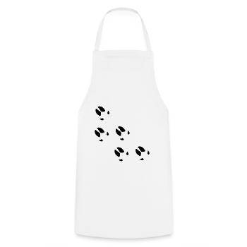 empreintes traces - Tablier de cuisine - blanc - Devant - AI Model Male 185 dark (185cm)