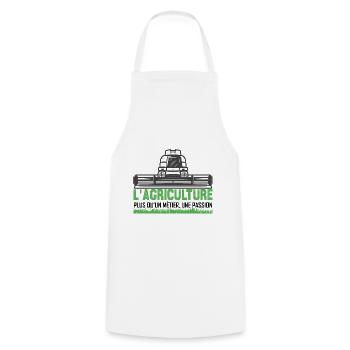 L'agriculture plus qu'un métier, une passion. - Tablier de cuisine - blanc - Devant - AI Model Male 185 dark (185cm)