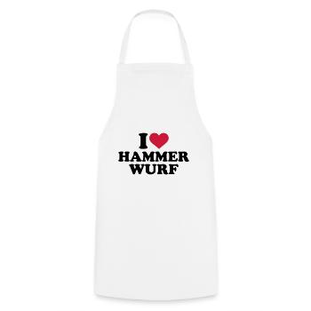 lancer du marteau - Tablier de cuisine - blanc - Devant - AI Model Male 185 dark (185cm)