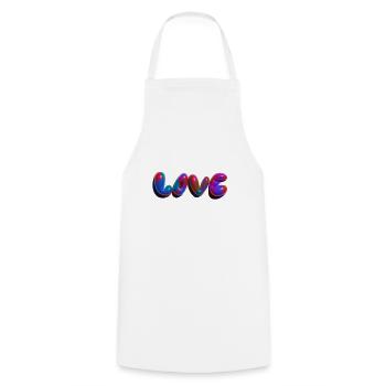 Love,3D,Graffiti,Balloon,Colorful,Love - Cooking Apron - white - Front - AI Model Male 185 dark (185cm)