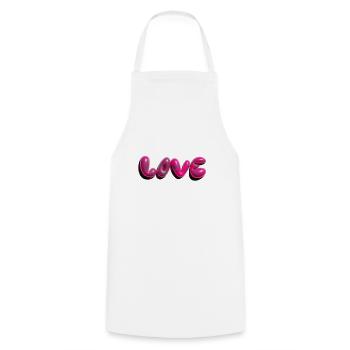 love,3d,graffiti,balloon,colorful,love,pattern - Cooking Apron - white - Front - AI Model Male 185 dark (185cm)