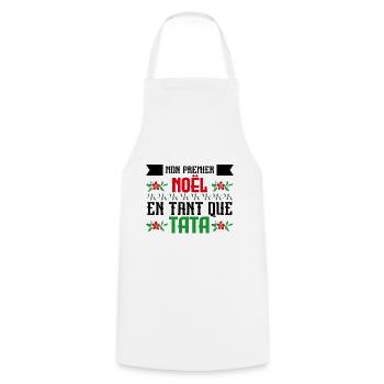 Le premier Noël en tant que tata - Tablier de cuisine - blanc - Devant - AI Model Male 185 dark (185cm)