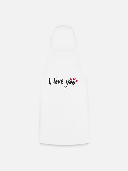 i love you - Kochschürze - Weiß