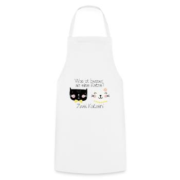 cats - Cooking Apron - white - Front - AI Model Male 185 dark (185cm)