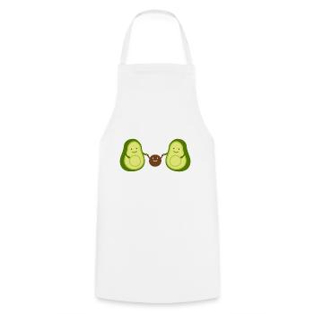 avocat - Tablier de cuisine - blanc - Devant - AI Model Male 185 dark (185cm)