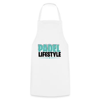 Padel Tennis Paddle Padel Ball Padel Tennis - Cooking Apron - white - Front - AI Model Male 185 dark (185cm)