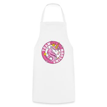 Team Unicorn - Cooking Apron - white - Front - AI Model Male 185 dark (185cm)