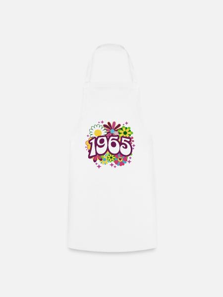 Rétro Groovy Année 1965 Femme 60 Ans Anniversaire - Tablier de cuisine - blanc
