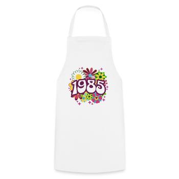 Retro Groovy Jahr 1985 Frauen 40 Jahre alter Geburtstag - Kochschürze - Weiß - Vorne - AI Model Male 185 dark (185cm)