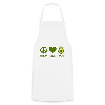 avocat - Tablier de cuisine - blanc - Devant - AI Model Male 185 dark (185cm)