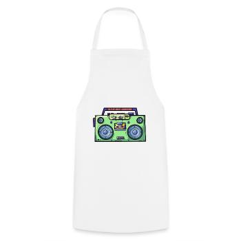 Musique Oldschool - Tablier de cuisine - blanc - Devant - AI Model Male 185 dark (185cm)