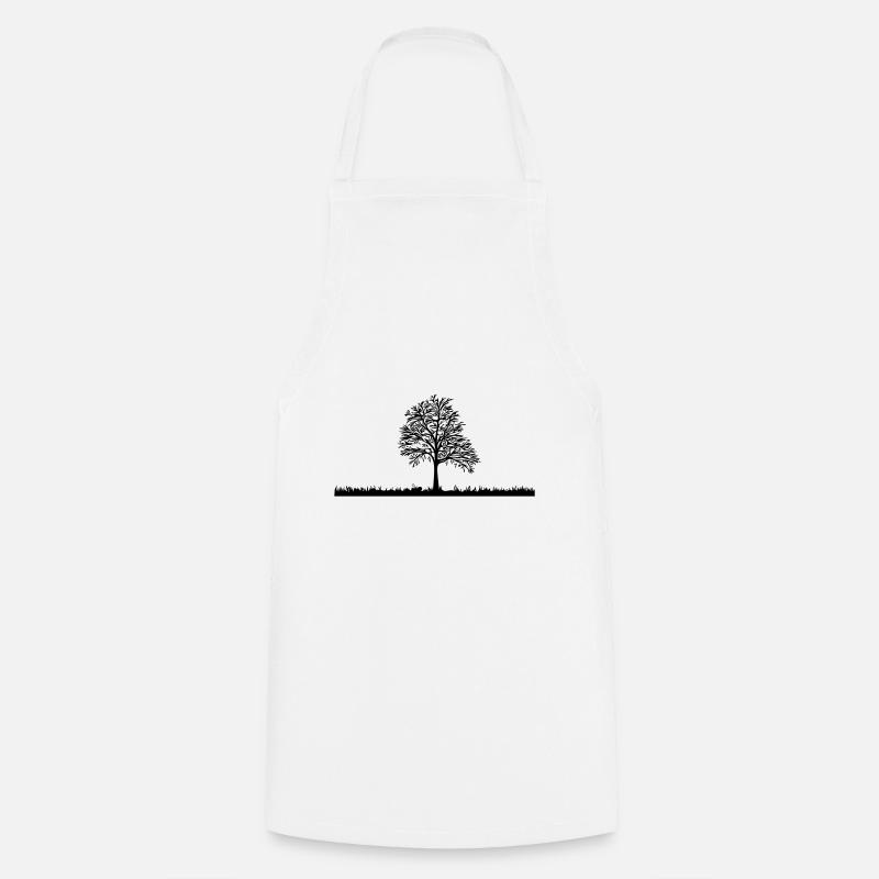 Baum - Kochschürze - Weiß