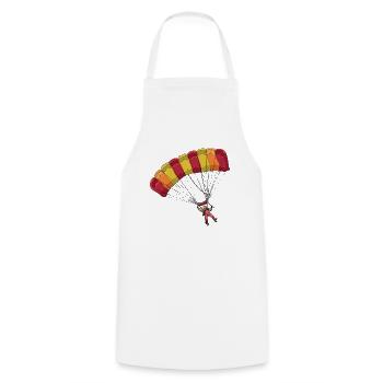 Skydiving Skydiver - Cooking Apron - white - Front - AI Model Male 185 dark (185cm)