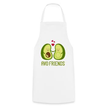 avocat - Tablier de cuisine - blanc - Devant - AI Model Male 185 dark (185cm)
