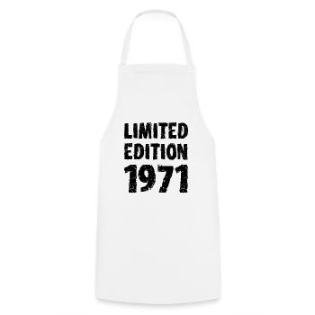 1971 édition limitée anniversaire cadeau femme mari - Tablier de cuisine - blanc - Devant - AI Model Male 185 dark (185cm)