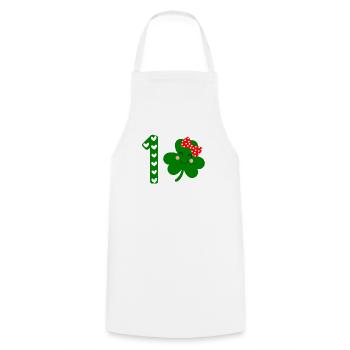 Accessoires de la Saint-Patrick Irlande Shamrock Décoration - Tablier de cuisine - blanc - Devant - AI Model Male 185 dark (185cm)