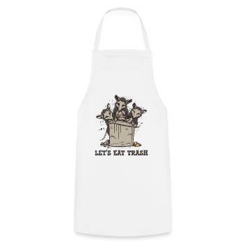 Possum Lets Eat Trash - Cooking Apron - white - Front - AI Model Male 185 dark (185cm)