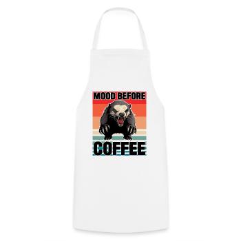 Humeur de blaireau de miel avant le café - Tablier de cuisine - blanc - Devant - AI Model Male 185 dark (185cm)