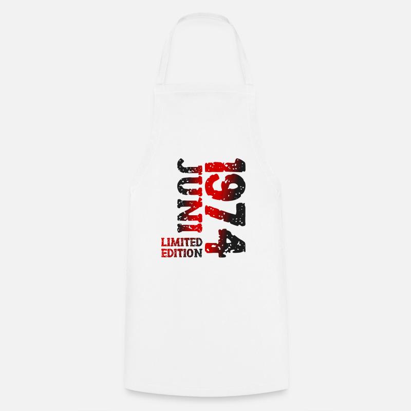 1974 Juni Limited Edition Geburtstag Geschenk - Kochschürze - Weiß
