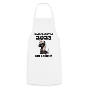 Kindergarten 2023 Jungen Mädchen Kita Geschenk - Kochschürze - Weiß - Vorne - AI Model Male 185 dark (185cm)