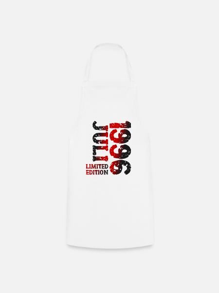 1996 Juli Limited Edition Geburtstag Geschenk - Kochschürze - Weiß
