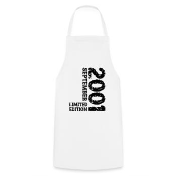 2001 Septembre Edition Limitée 22ème Anniversaire Décoration - Tablier de cuisine - blanc - Devant - AI Model Male 185 dark (185cm)