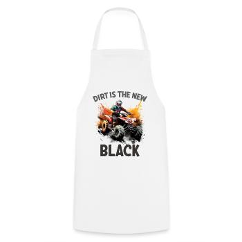 Quad Biking Dirt Is The New Black - Cooking Apron - white - Front - AI Model Male 185 dark (185cm)